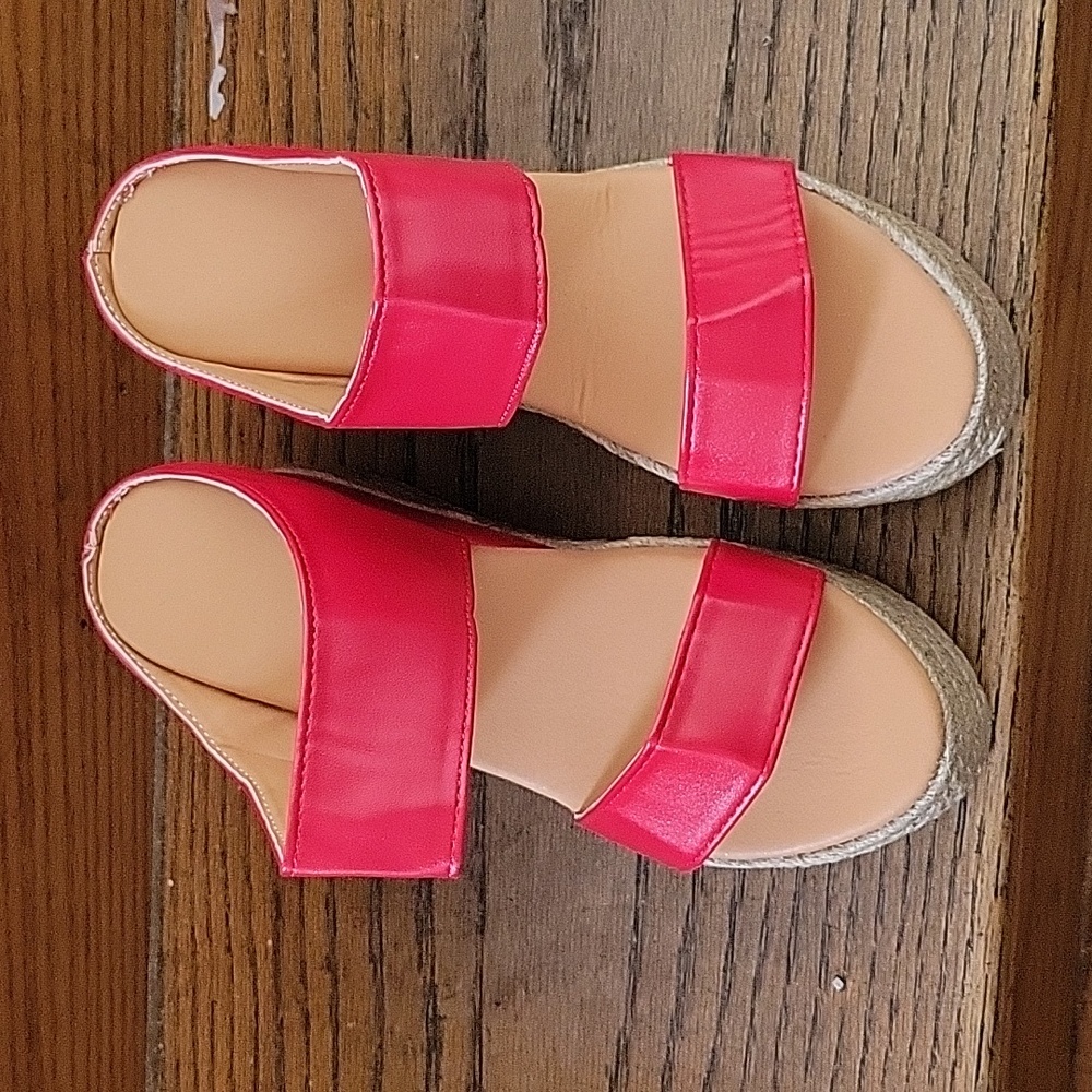 Women's Wedge Red Shoes Size 38